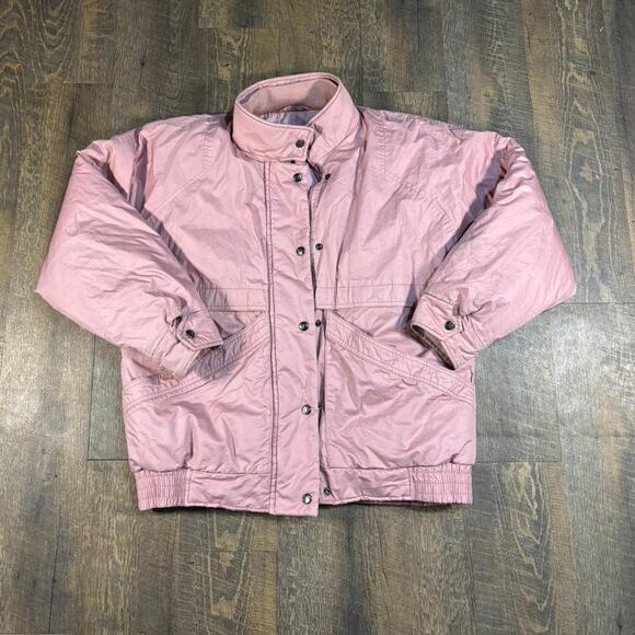 Vintage 90s Eddie Bauer Goose Down Pink Jacket - Picture 1 of 5